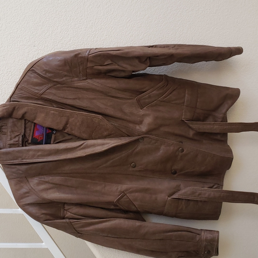 Women's small Verducci brown leather jacket